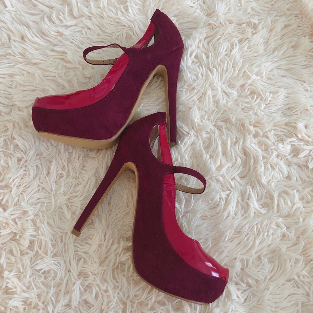 Red Platform Pumps - image 3